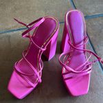 Liliana Hot Pink Platform Strappy Heels Photo 2