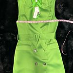 Topshop Green sleeveless Belted Double Breasted Blazer Photo 3