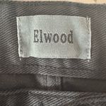 Elwood Black Denim Jeans Size Large Cropped Wide Leg‎ New Condition Photo 6
