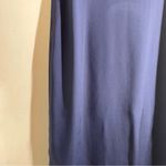Donna Ricco  Navy Blue Special Occassion Maxi Dress Square Neckline Side Slit Photo 6