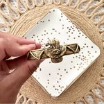 Gold Tone Phoenix Eagle Bird Eye Southwestern Native Hinge Cuff Bracelet Photo 2