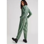 Free People  Grunge 90s Quinn Constructed Coveralls Jumpsuit Army Green Medium Photo 7