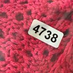 Chico's Crochet Knit Top Pink 3/4 Sleeve Blouse Womens Size 1 Medium Open Weave Photo 7