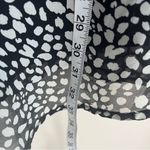 Womens Romper Size Medium Black White Print Strappy Shorts Lined Tank Cross Back Photo 4