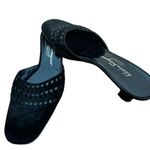 Salvatore Ferragamo Mules Suede Slide Kitten Heel Sz 6.5 AAA Photo 0