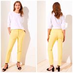 Loft  Marisa Skinny Ankle Dress Pants Buttercream Yellow Size 8 Photo 1