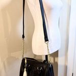 Steve Madden Barrel Braid Stitch Satchel Bag in Black with Tassel Detail Photo 2