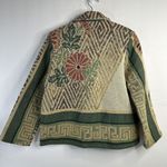 Vintage Size M Tapestry Floral Crop Blanket Jacket Well Worn Art Vintage Boxy Size M Photo 6