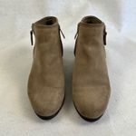 Blondo Waterproof Suede Ankle Boots Side Zip Block Heel Taupe Women's 7M Photo 1
