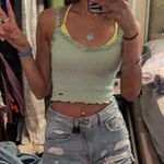Hollister Green Ruched Scrunch Crop Top Size XS Photo 0