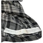 ZARA Plaid Ruffle V Neck 3/4 Sleeve Drop Waist Crochet Tunic Dress Black M Photo 10