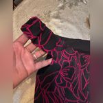 Marciano  Floral Off-Shoulder Top - Black and Pink SIZE S zipper 🩷🖤 Photo 9