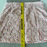 Wild Fable  Light Blush Pink White Floral Notch Front Stretch Mini Skirt Size 16 Photo 12