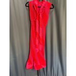 Milly Melina Midi Dress Women's 0 Pink Pleated Zebra Print Sleeveless B96 Photo 4