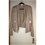 267. Sofia Jeans by Sofia Vergara Faux Suede Moto Jacket | NWT Tan Size M Photo 3