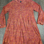 Gramicci Chambray Dress Tunic Short Boho Red Orange Cotton Casual Women's XL Photo 0