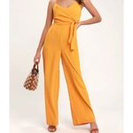 Lulus Dorado Wide Leg Tie Front Jumpsuit Denim Chambray Size XL JS16136COA Photo 12