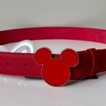 Disney Mickey Mouse Ears Buckle Belt Red Size M NWT Photo 0