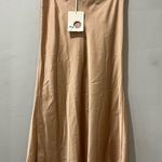 New Collection Skirt MIDI Size Medium Peach Tan Cocktail Party NEW Orange Photo 1