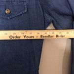 K/lab  patched long sleeve button down denim romper size large Photo 9