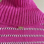 St. John Hot Pink Stripe Collared Full Zip Up Swea Photo 4
