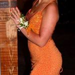 Ellie Wilde Orange Prom Dress Photo 4