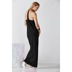 Fabletics Women's Neema Pull-On Open Back Spaghetti Strap Black Maxi Dress Med Photo 1