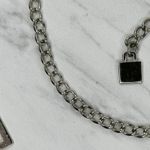 Square Geometric Chain Link Belt Silver Tone One Size (OS) ✨ Photo 11