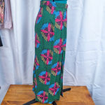 Vintage Swedish Pattern Maxi Skirt Green Size 29 Photo 6