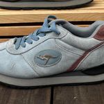 Blue Grey Kangaroos Suede Leather Low Top Sneakers Trainers Gray Size 6.5 Photo 0
