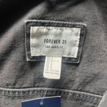 Forever 21 Brand New Black Denim Distressed Cropped Jacket Photo 3