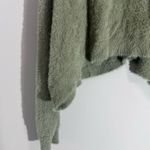 Chelsea and Violet Fuzzy Knit Cardigan Button Down Olive‎ Green Soft Comfy Sweater Photo 6