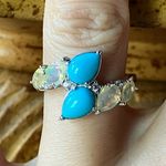 Sleeping Beauty Turquoise Ethiopian Opal Sterling Silver Ring Size 7 Photo 0