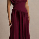 Club L London KELSEY Burgundy Asymmetric Photo 0