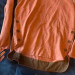 YA Los Angeles  Rust Long Sleeve Sweater with Button Accents Photo 1