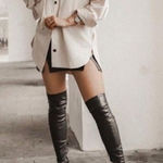 ZARA  Over The Knee Brown Flat Boots Size 7.5 Photo 0