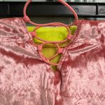 YITTY  Plusshy High Waist Shaping Leggings Size Large Pink Velour Velvet Photo 2