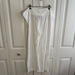 st. john's bay St John’s Bay Swim white waist tie semi sheer pants size large Photo 2