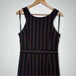 Maeve Anthropologie Brown/Black Meridian Vertical Stripe Dress Size Medium Photo 2