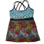 Soybu  Pink Blue Athletic Top Strappy Shelf Bra Tank Running, Sz M Photo 2