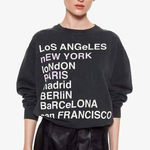 ANINE BING  City Love Sweatshirt Charcoal Size M Photo 0