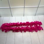 Handmade  Neon Pink Crocheted Ruffle Scarf Photo 2