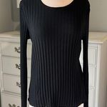 Red Camel  Solid Black Comfy Knit Long Sleeve Top Womens Small Photo 0