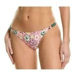 Tanya Taylor NWT Tia Bikini Bottom Floral Dahlia Beaded Hips Swim S Pink Rose Photo 12