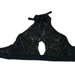 Victoria's Secret Victoria’s Secret Very Sexy Black Lace High Neck Halter Keyhole Bralette Photo 4