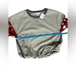 THML  Cream and Red Polka Dot Sleeve Sweatshirt Size XSMALL Photo 9