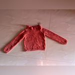 Forever 21  sweeter Faux fur Bright orange Light Weight Sweater Size L  Orange Photo 14