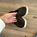 Ecco  black leather simpil loafer white rubber sole Photo 5