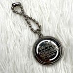 Coach RARE 1.5"  Medallion Round Hang Tag Bag Charm Key Fob Silver Metal Photo 0