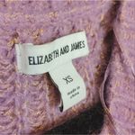 Elizabeth and James  Purple Gold Shiny Thread Size Extra Small XS Cropped Sweater Photo 8